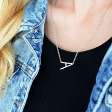 Load image into Gallery viewer, Initial Letter Necklace (gold and silver options)