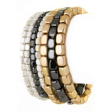 Load image into Gallery viewer, Seven-layer metal bead stretch bracelet (8 color options)