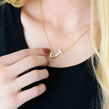 Load image into Gallery viewer, Initial Letter Necklace (gold and silver options)
