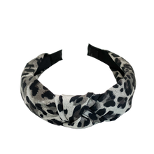 Load image into Gallery viewer, Leopard print top knot headband (2 color options)
