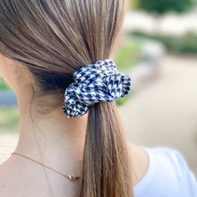 Load image into Gallery viewer, Houndstooth Pattern Hair Scrunchies (set of 2)
