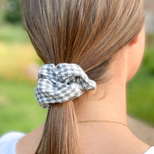 Load image into Gallery viewer, Houndstooth Pattern Hair Scrunchies (set of 2)
