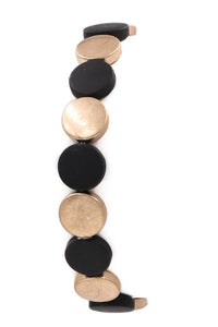 Metallic stretch disc bracelet (5 color options)