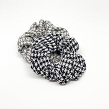 Load image into Gallery viewer, Houndstooth Pattern Hair Scrunchies (set of 2)
