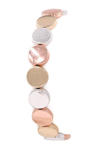 Metallic stretch disc bracelet (5 color options)